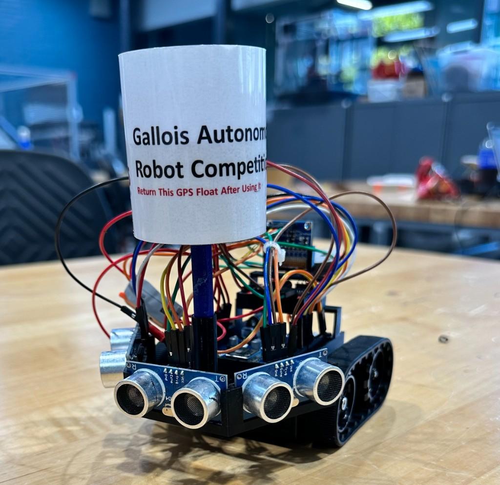 Autonomous robot prototype on a workbench